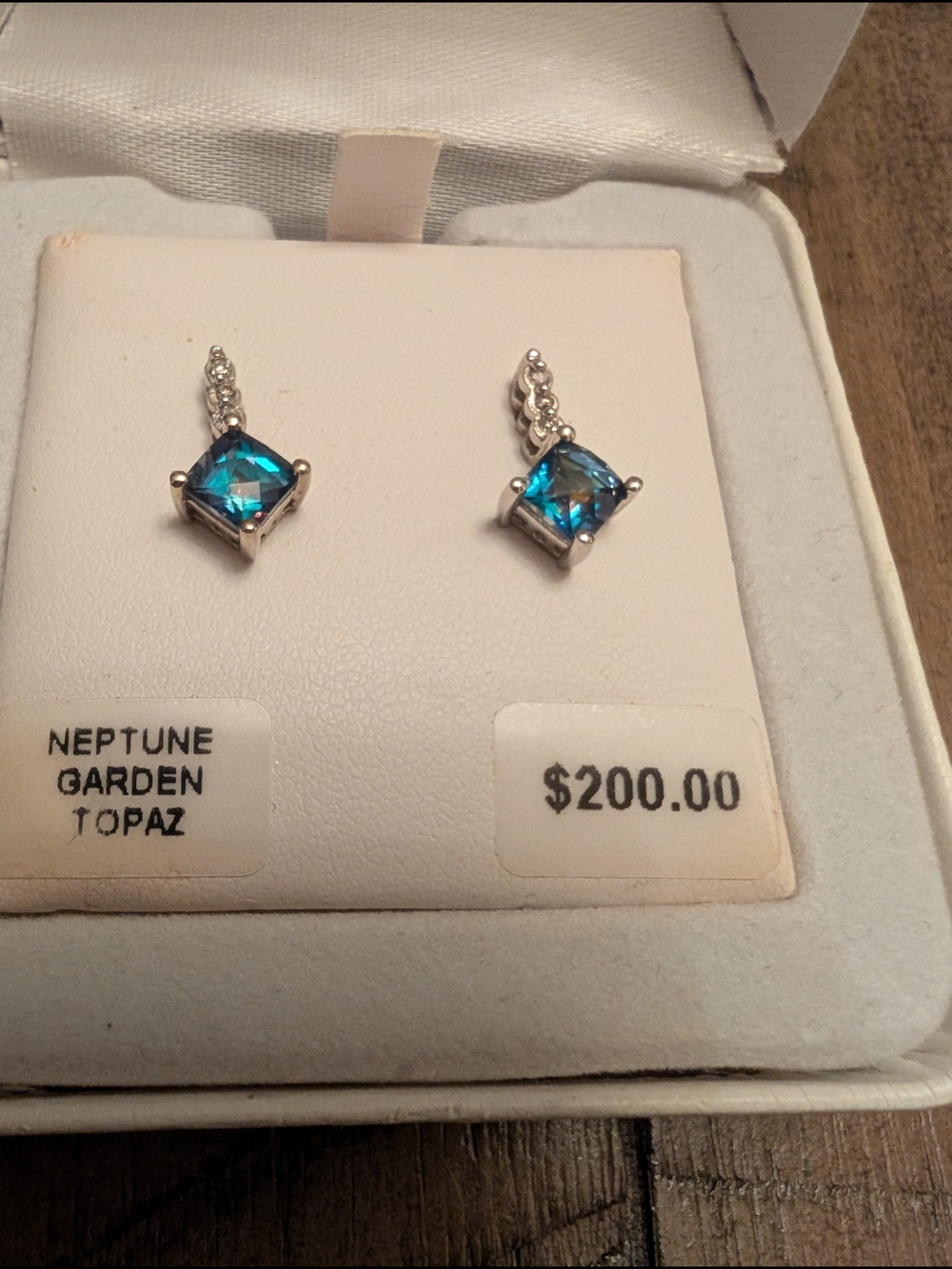 Kohl's Neptune Garden Topaz Square Drop Earrings with Silver Accents